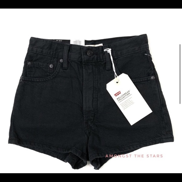 Levi's Black Ribcage Shorts - Picture 3 of 8